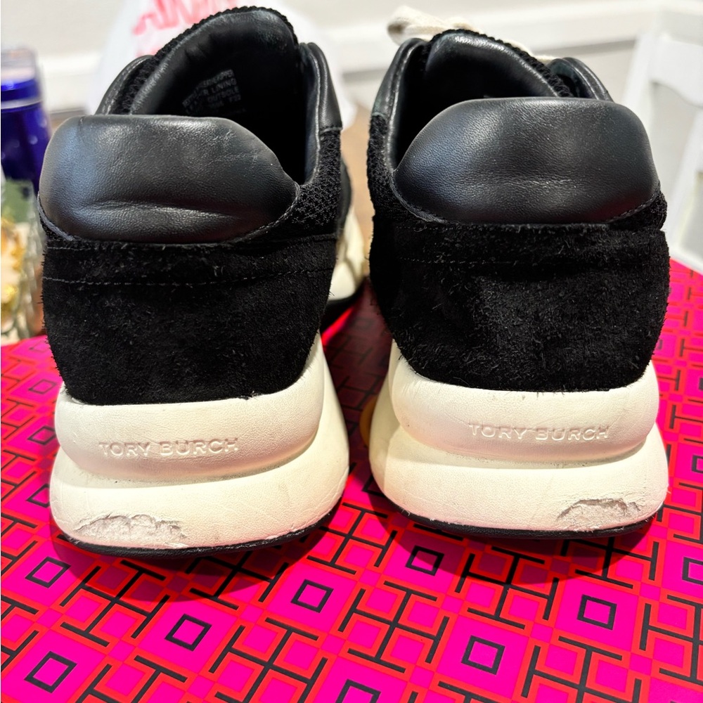 Tory Burch Black and Cream Sneakers - Picture 3 of 6